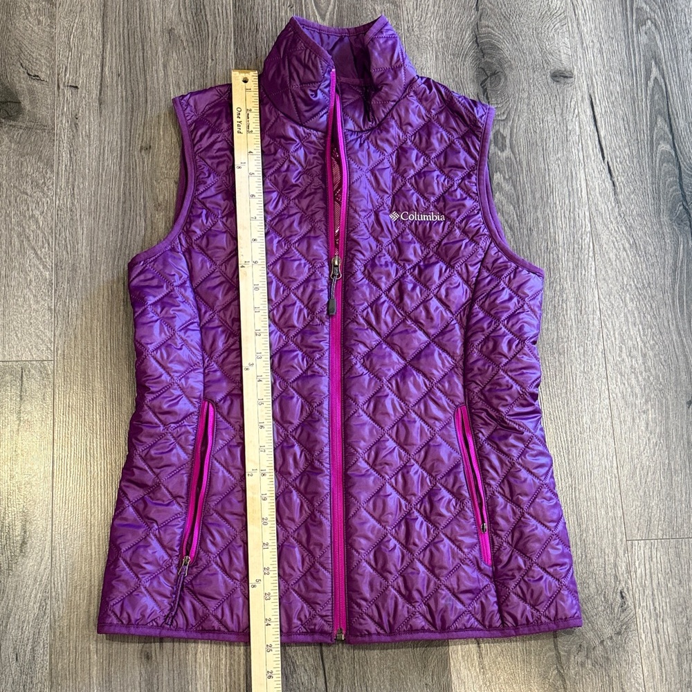 Columbia Violet Purple Quilted Omni heat vest Athletic Running Chic Playful - Picture 6 of 6